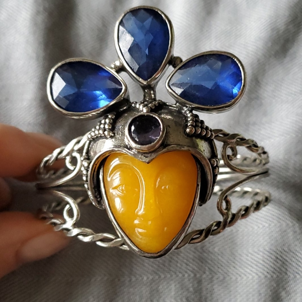 Sterling goddess cuff bracelet